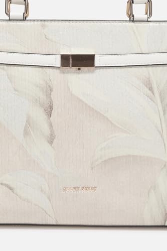 Allen Solly Womens leaf-print white HANDBAG