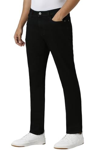 Van Heusen Men Black Dark Wash Regular Fit Jeans
