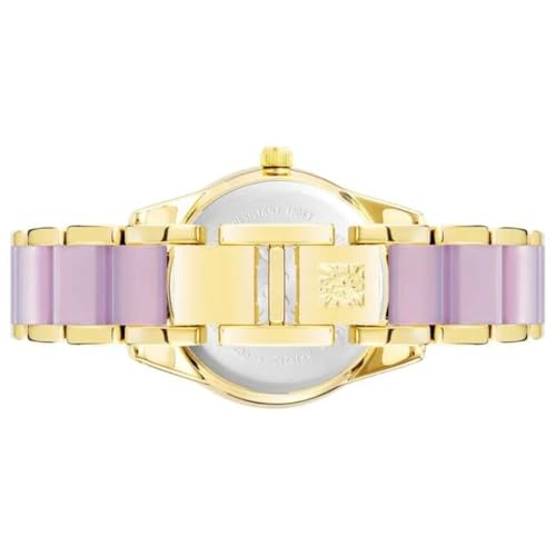 ANNE KLEIN Quartz 37.5 mm Lavender Dial Acrylic Analog Watch for Women