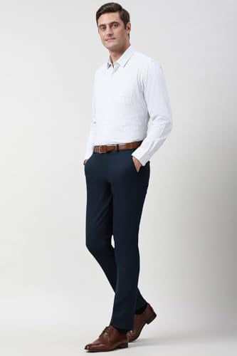 Men Blue Nuvo Fit Full Sleeves Formal Shirt