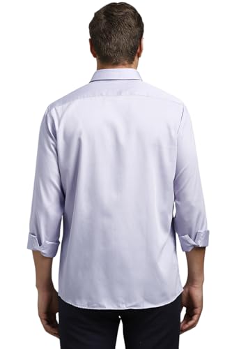 Louis Philippe Men Lilac Solid Full Sleeves Casual Shirt