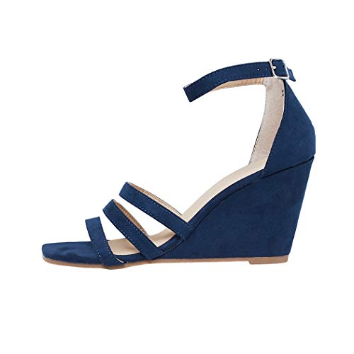 Max Women's Navy Fashion Sandals-8 UK (41 EU) (AW19W461)