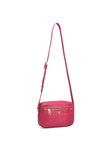 Da Milano Genuine Leather Pink Sling Bag (00880B) (Small)