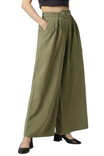 Van Heusen Women's Regular Casual Pants (VWTFFRGPS05502_Olive