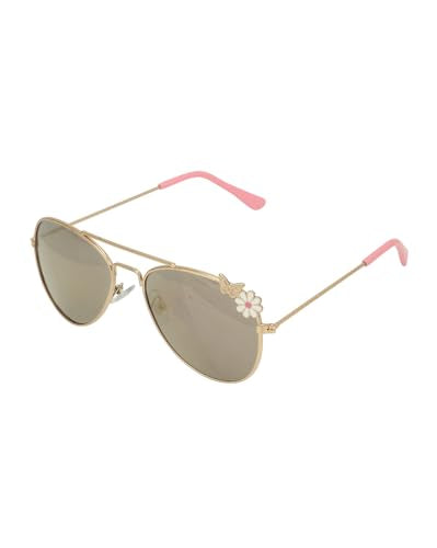 Carlton London Girls Grey Lens & Gold-Toned UV Protected Lens Aviator Sunglasses