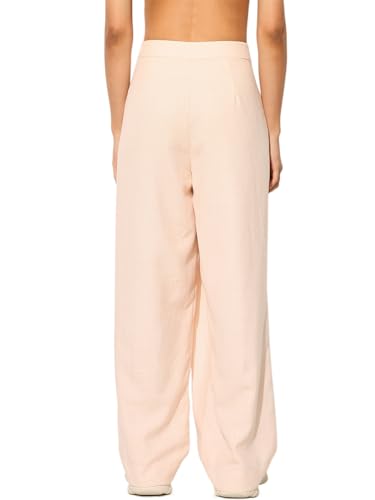 ONLY Women's Regular Fit High-Rise Beige Pants