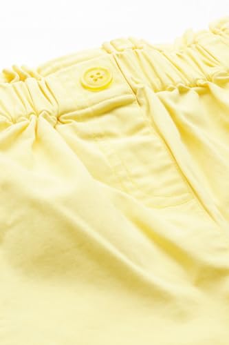 Allen Solly Girls Yellow Solid Regular Fit Shorts