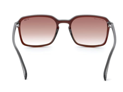 IRUS Men Square sunglasses | 100% UV protection and polarized | Small Size | Brown Polarized Tri Acetate Cellulose lens