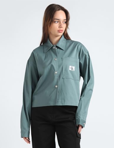 Calvin Klein Department3054 Relaxed Fit Shirt (J20J223241CFQ_Goblin Blue XXL)