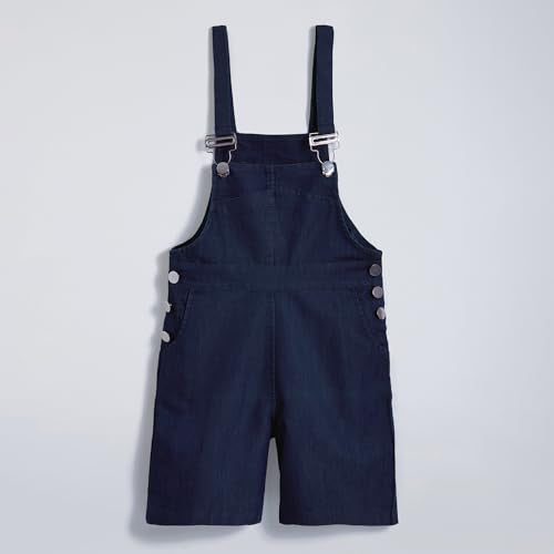 Hopscotch Girls Full Sleeves Pink 2-Pc Graphic Dungaree Set For Age (7-8 Years)