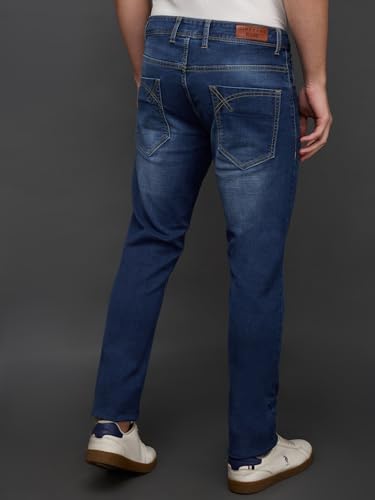 Giordano Men Blue Slim Fit Mid-Rise Stretchable Jeans