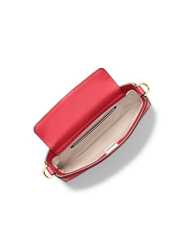 Michael Kors Bryant Small Convertible Crossbody Bag, Gold-tone Hardware/Pebble Leather/Crimson, One Size, Bryant Small Convertible Crossbody Bag