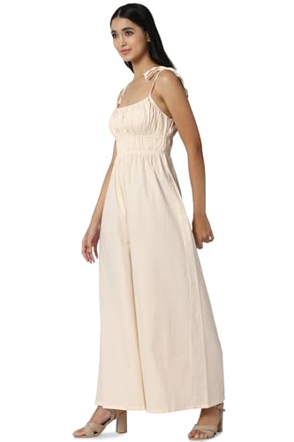 FOREVER 21 women's Cotton Classic Midi Dress (594710_Beige