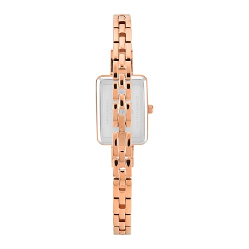 TIMEX Silver-Tone Rectangle Dial Analog Women's Watch - TWEL22802