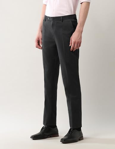 Arrow Tapered Fit Dobby Weave Trousers Black