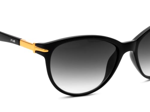 IRUS Women Oval sunglasses | 100% UV protection | Medium Size | Grey Gradient Polycarbonate lens