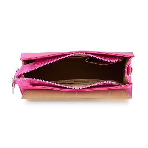 Caprese Splash Satchel for Women (Small, Fuchsia)