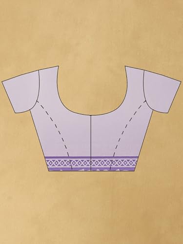 Garden Vareli Women Viscose Brasso Floral Print Saree With Unstitched Blouse Piece 86634 - Purple