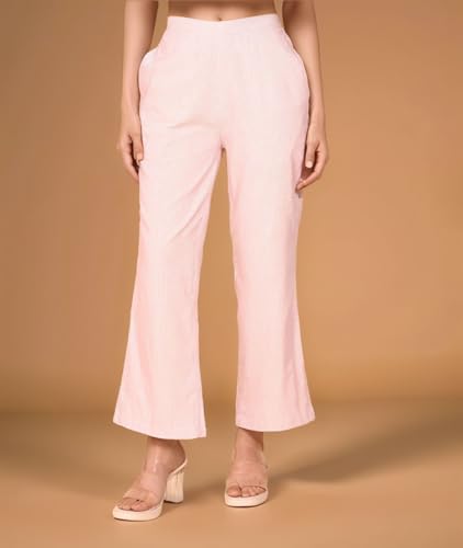 Fashfun Women's Solid Waist-Coat Co-ord Set Pink