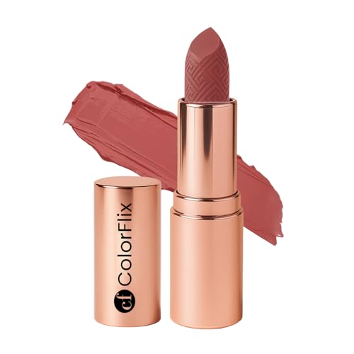 ColorFlix Luxe Matte Lipstick Rich Velvet Finish, High Pigment, Long Lasting, Lightweight- Nude Brown,3.5g