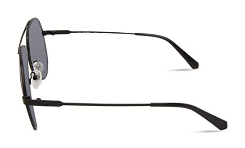 GUESS Men's Classic Aviator Pilot Sunglasses, Matte Black, 61mm
