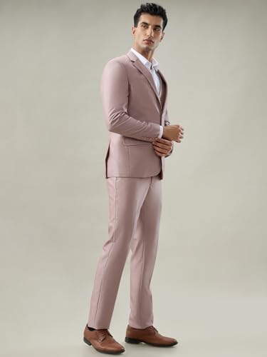 Raymond Red Structure Pattern Men Suit