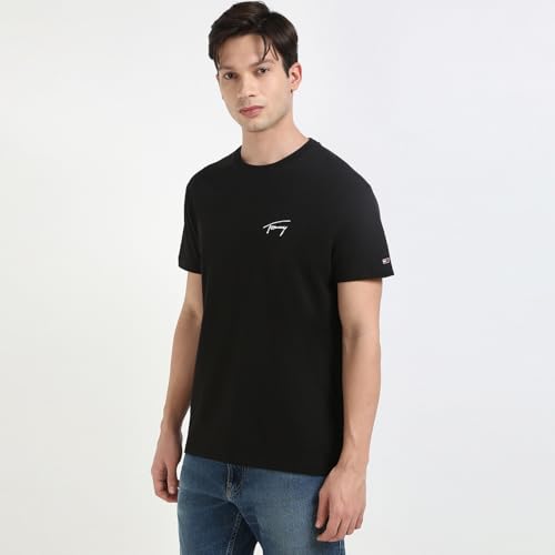 Tommy Hilfiger Solid Regular-Fit Cotton T-Shirt Black