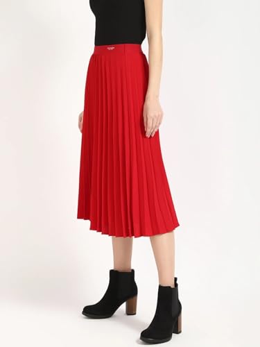 Regular Fit Solid High Rise Skirt