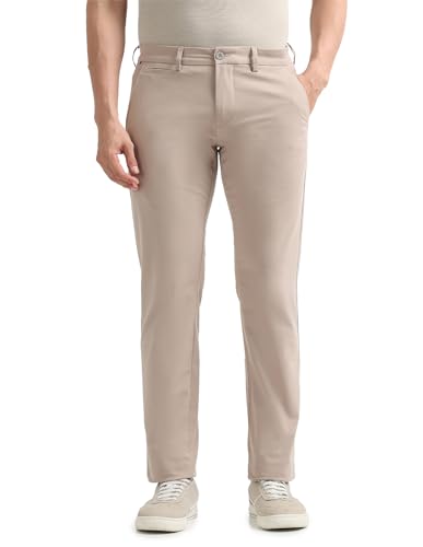 Arrow Sport Men's Slim Fit Mid Rise Trousers