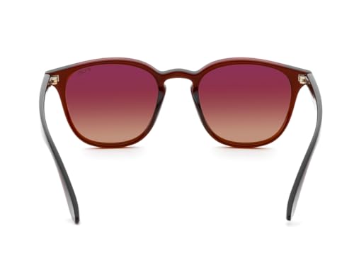 IRUS Men Oval sunglasses | 100% UV protection and polarized | Small Size | Brown Polarized Tri Acetate Cellulose lens
