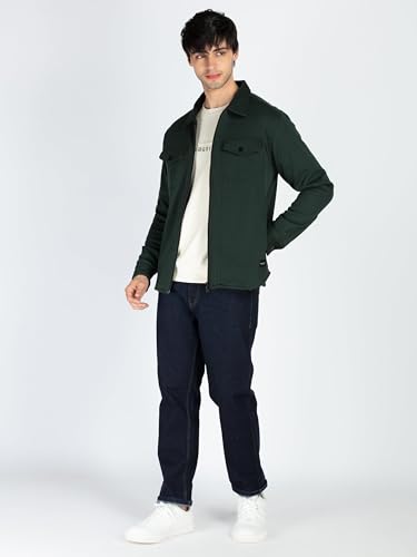 Status Quo Mens Solid Regular Fit Shacket
