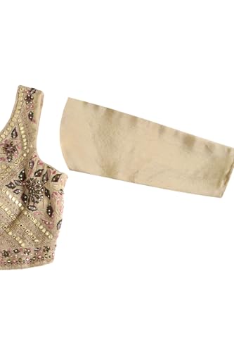 Soch Women's Viscose Blend Lehenga Choli (OWS5CD21816_Beige_XL)