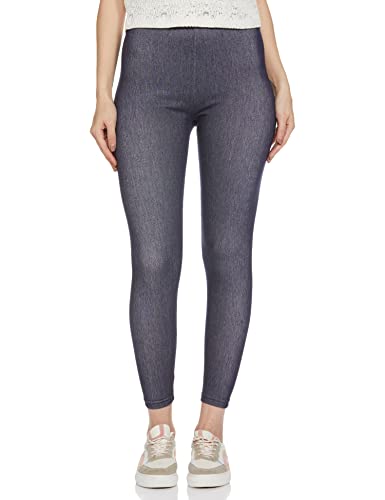 Max Women Solid Flexi Leggings (TCFDWI22FXNAVY)_XXL Blue