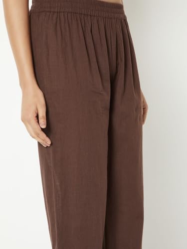 Max Women's Cotton Blend Co-ords (CTKST51239_Brown