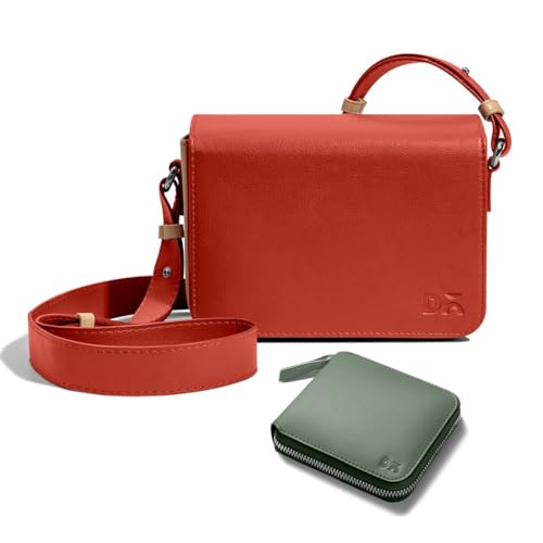 DailyObjects Sol Box Sling Crossbody Bag for Women and Stylish Latest Zip Wallet Purse for Women's & Girls | Durable Vegan Leather | Mobile Sling Bag | Magnetic Closure | Made in India | Combo