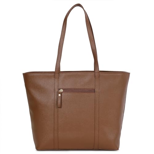 Fastrack Women's Essential Tote Bag | Fits Upto 14" Laptop | Top Zip Closure, Inner and Side Zip Pockets, Slip Pocket | Comfortable Shoulder Strap | Everyday Tote | Tote Bag for Casual Carry
