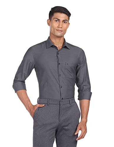 Arrow Men's Regular Fit Shirt (ARES1062A_Grey