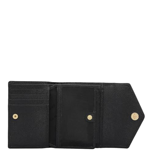 Da Milano Premium Leather Wallet for Women | Multi Compartment Travel Wallet - Black
