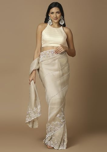 Salwar Studio Women's Gold Embroidered Saree Blouse-RI-0050-GOLD-38