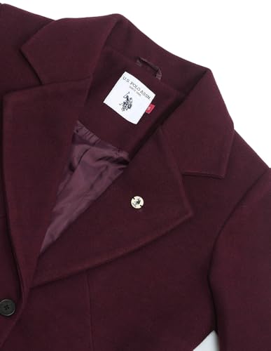 U.S. POLO ASSN. Longline Solid Felt Jacket (UWAW24JCK163_Purple_XL)