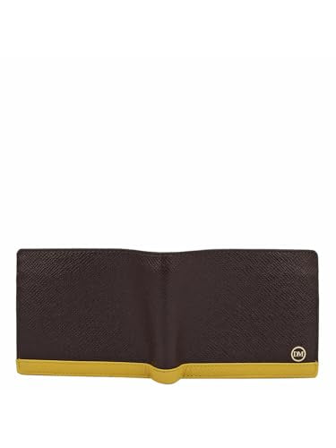 Da Milano Genuine Leather Brown Bifold Mens Wallet with Multicard Slot (10381)