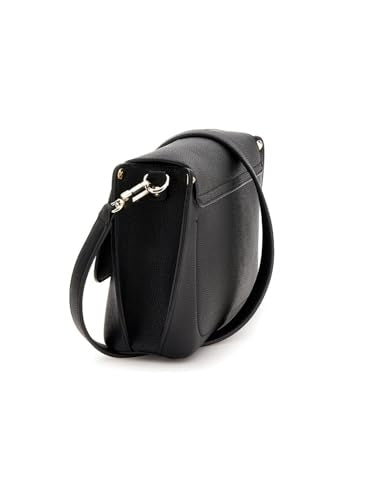 GUESS Black Textured Meridian Flap Crossbody