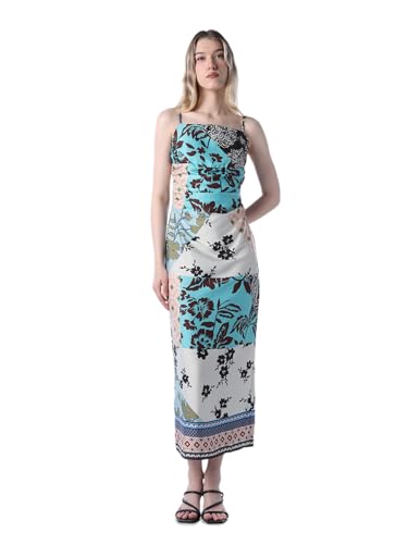 ONLY Women's Floral Print Fit and Flare Multicolor Dress
