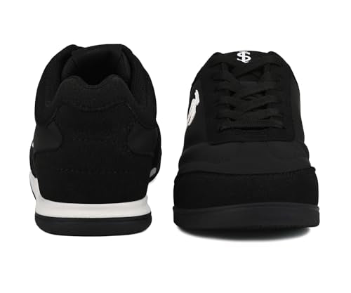 LOUIS STITCH Women’s Black Casual Lightweight Sneakers | Ortholite Cushioned Comfort | Dual-Color TPR Sole | Lightweight & Comfortable Casual Lace-Up Shoes | LSD-SNK-NBL | UK-6