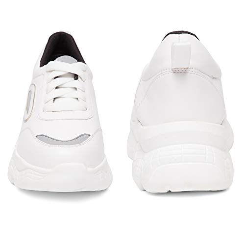 Longwalk Women and Girls Sneakers, Walking Gym Running White Shoes