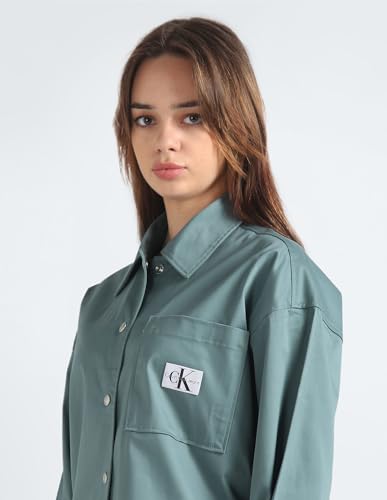 Calvin Klein Department3054 Relaxed Fit Shirt (J20J223241CFQ_Goblin Blue XXL)