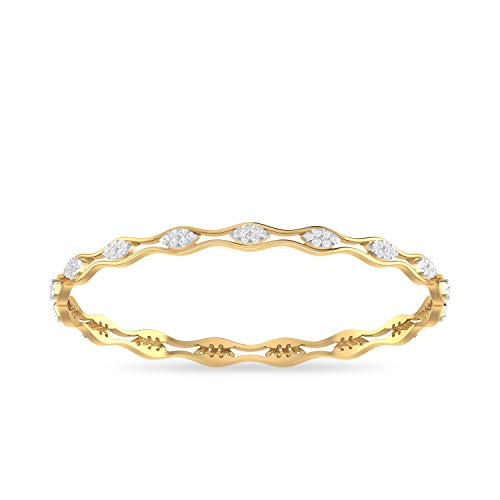PC Jeweller 14k (585) Yellow Gold and Solitaire Bangle for Women
