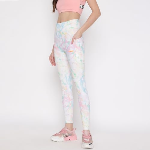 GUESS Women White Printed Legging_7617076240518