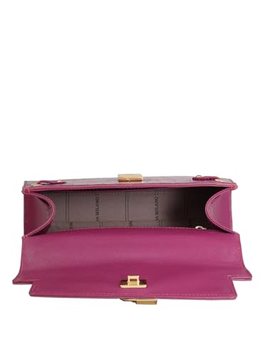 Da Milano Genuine Leather Purple Satchel (01298) (Small)