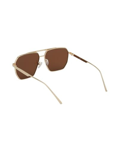 Carlton London Gold Toned with Brown Polarised Lens Oversized Sunglass for mens